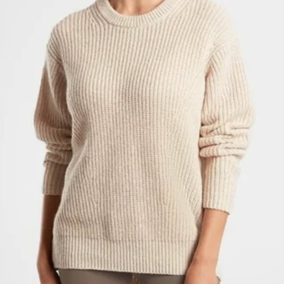 ATHLETA Cascades Crew Coconut Pullover Wool Blend Sweater size small - Picture 1 of 8